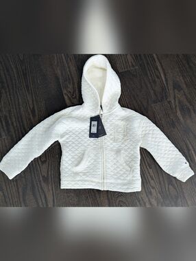 2/$40 Tommy Hilfiger White Quilted Hoodie 4T